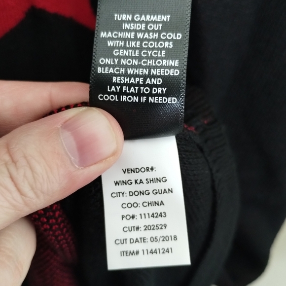 HOT TOPIC Black & Red Star Girls Hooded Tunic Plus Size 3X - Picture 6 of 7